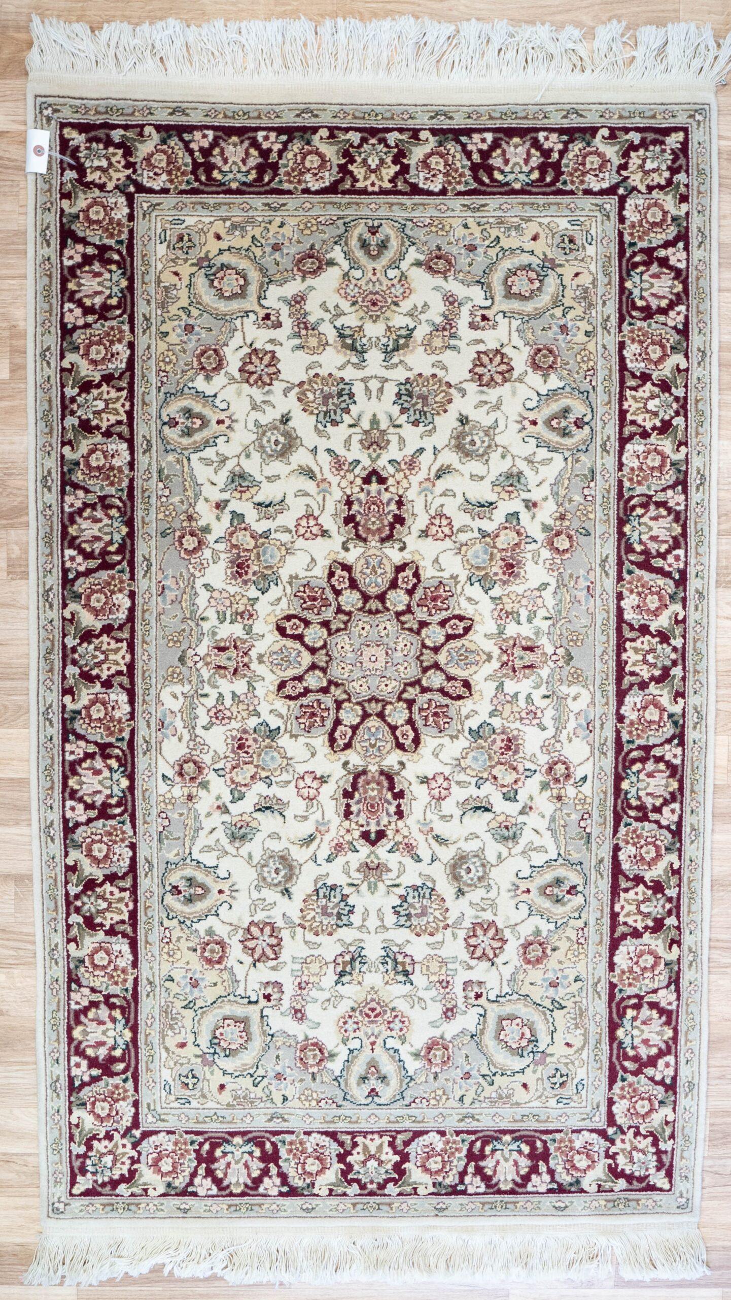 Tabriz Wool Silk Rug 3'x5' View 1
