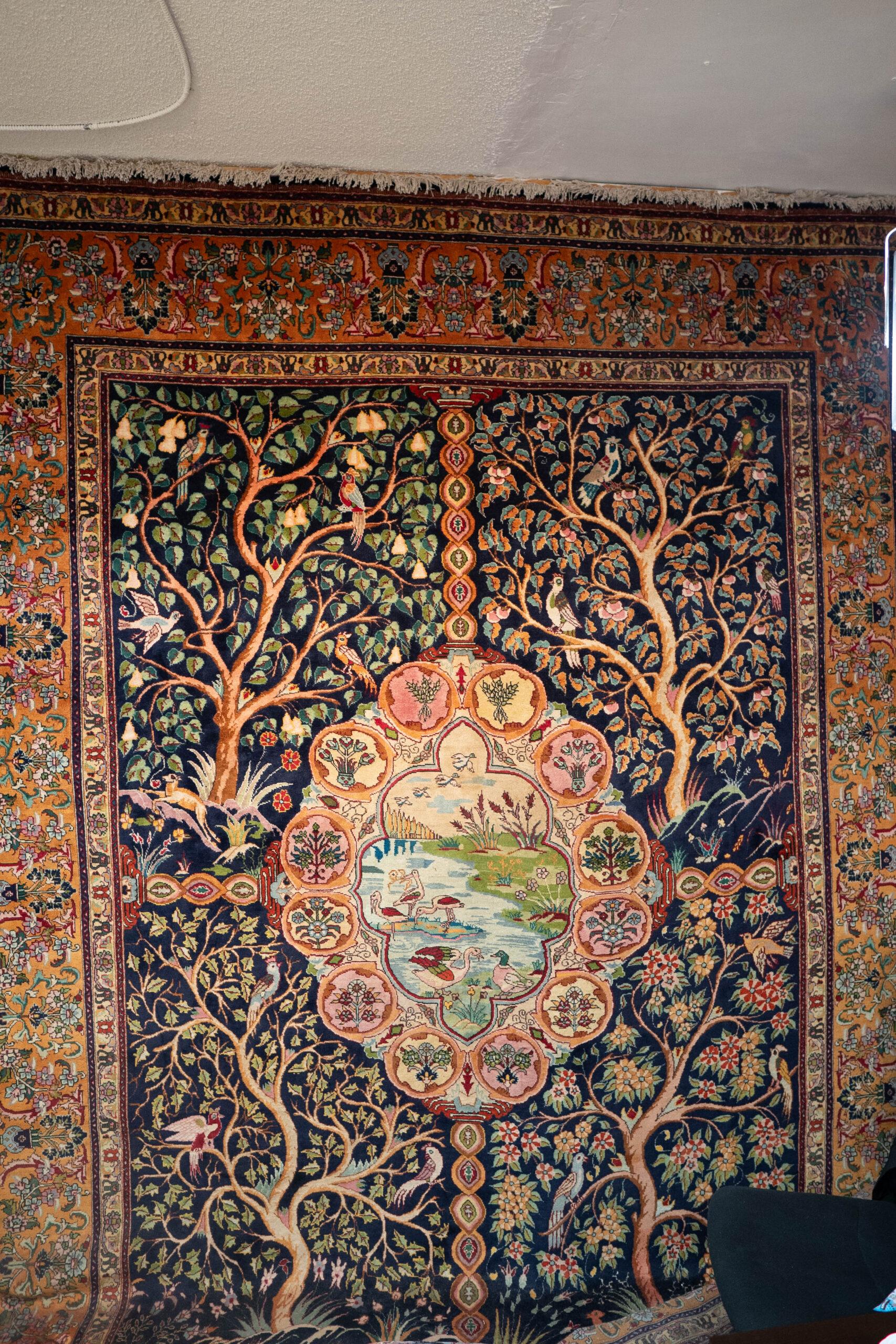 Tabriz Kurk Wool Rug 10'x13' View 6
