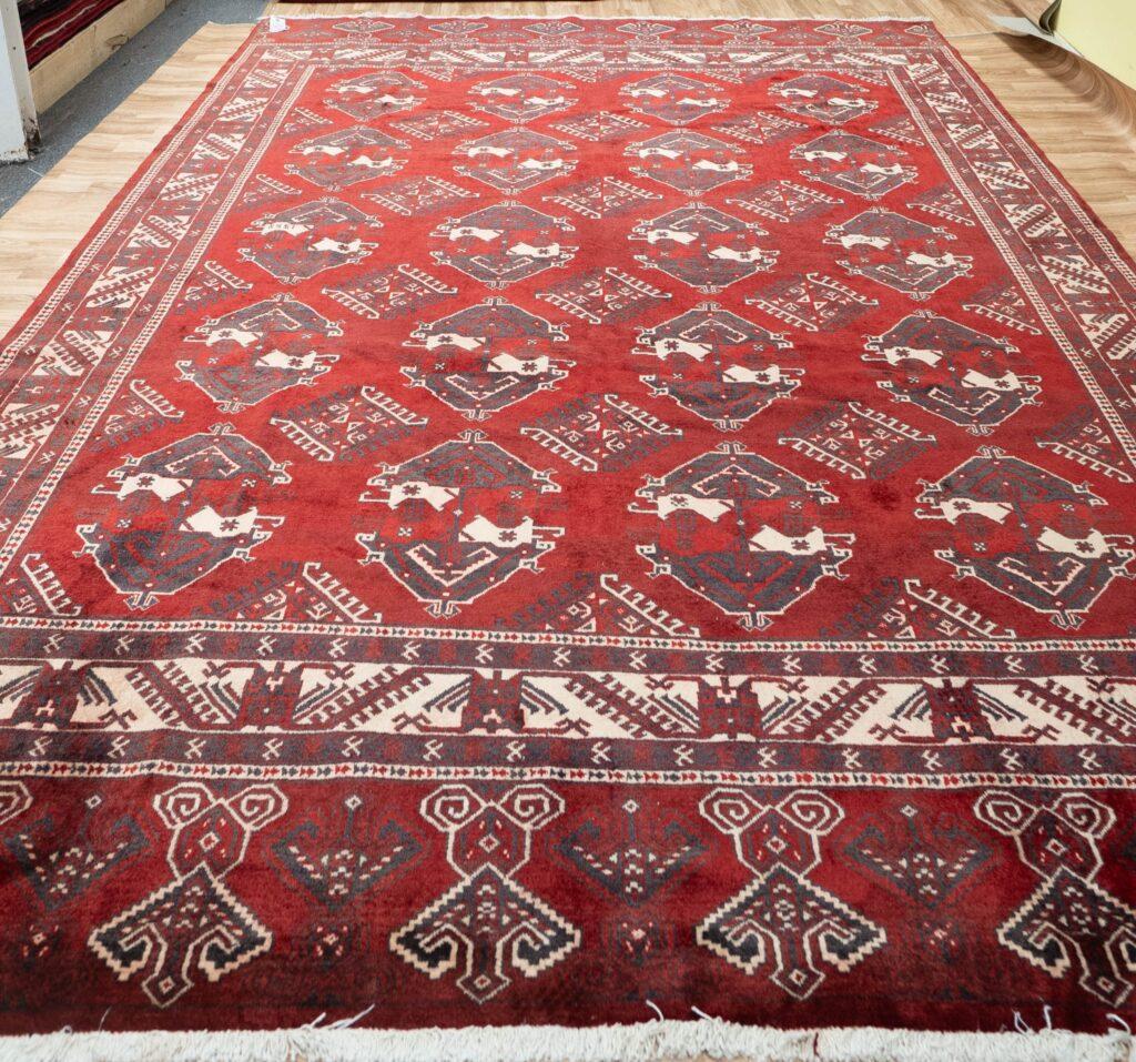 Turkmen Wool Rug 11.8x7.10 View 4