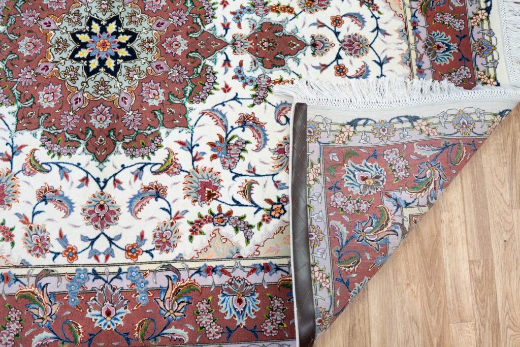 Tabriz Wool Silk Rug 5'x7' View 5