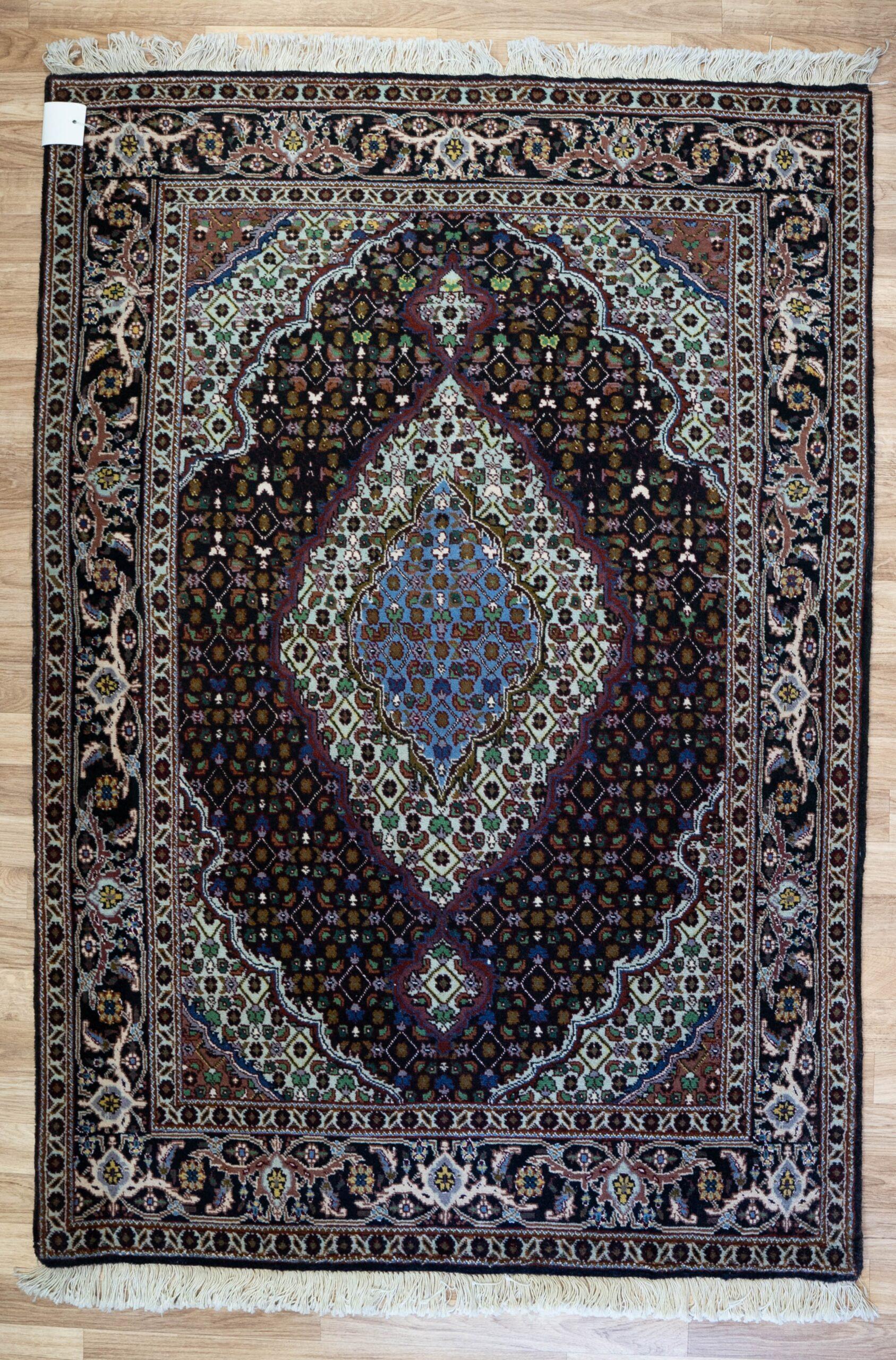 Tabriz Wool Silk Rug 3'x5' View 1
