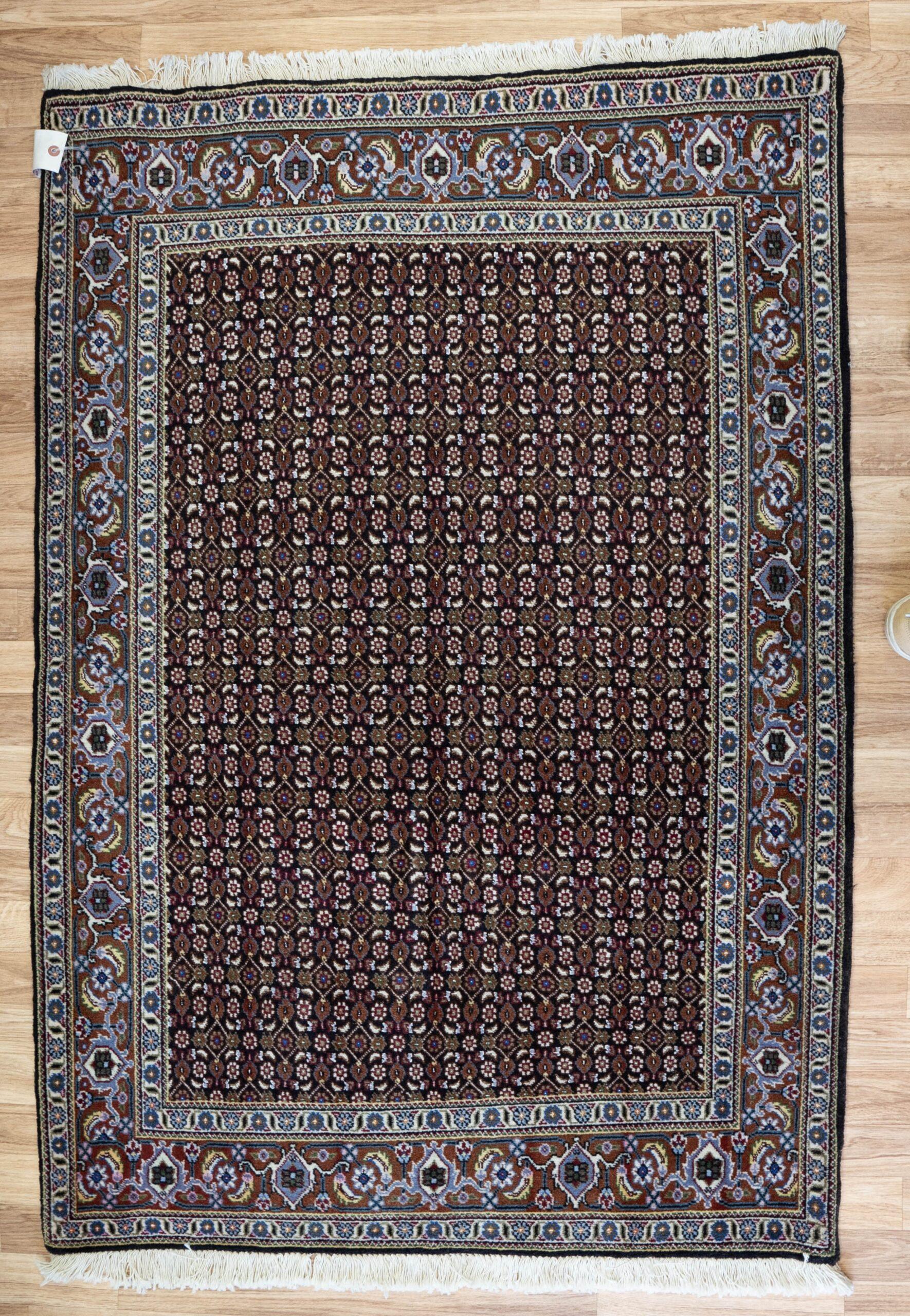 Tabriz Wool Silk Rug 3.2'x5.2' View 1