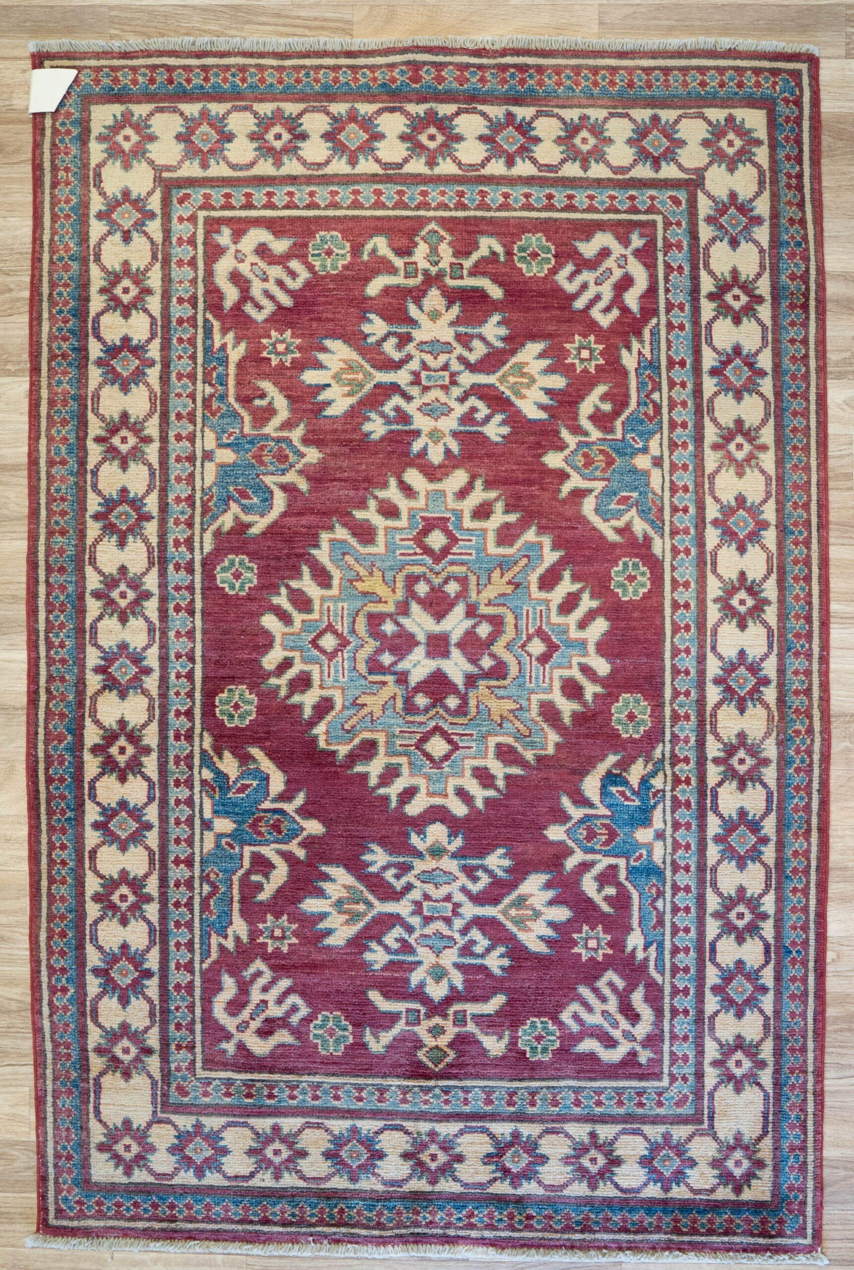Kazak Wool Rug 3.2'x4.8' View 2
