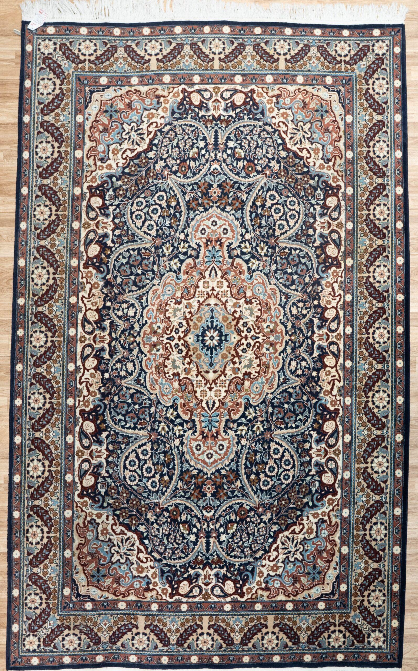 Kashan Wool Silk Rug 6.5'x9.5' View 2