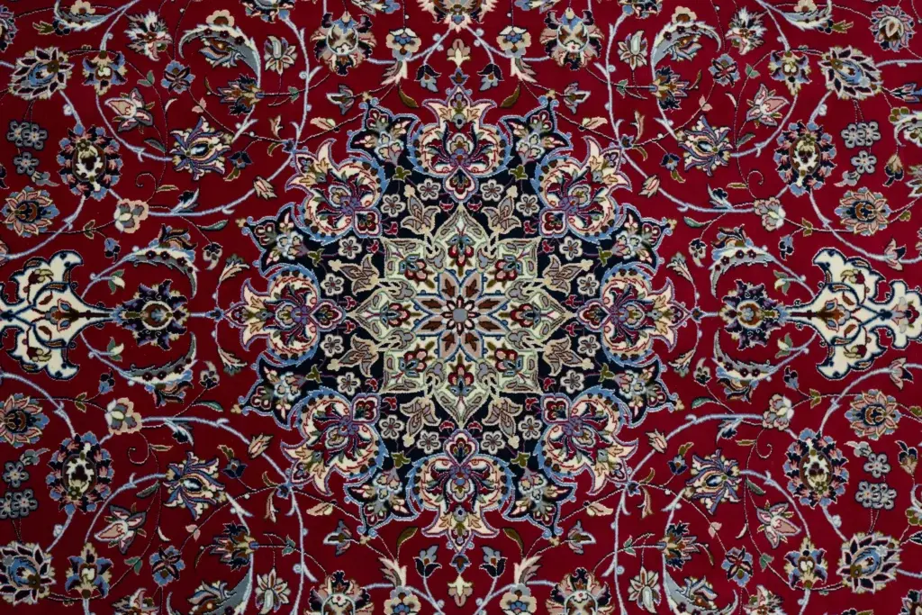 Isfahan Wool Rug 6.8 x 9.8 View 2
