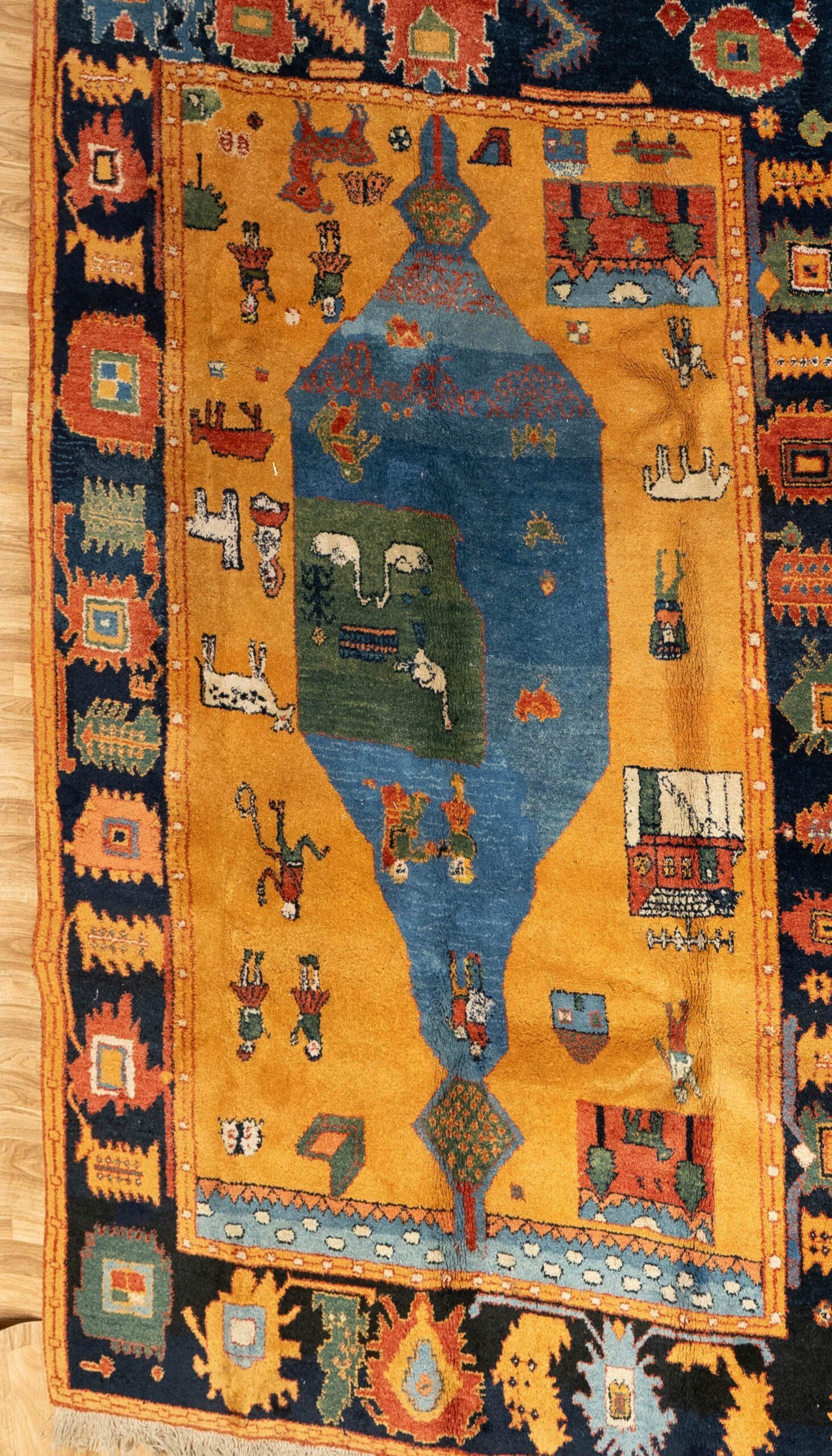 Gabbeh Wool Rug 6.7x9.6 View 7