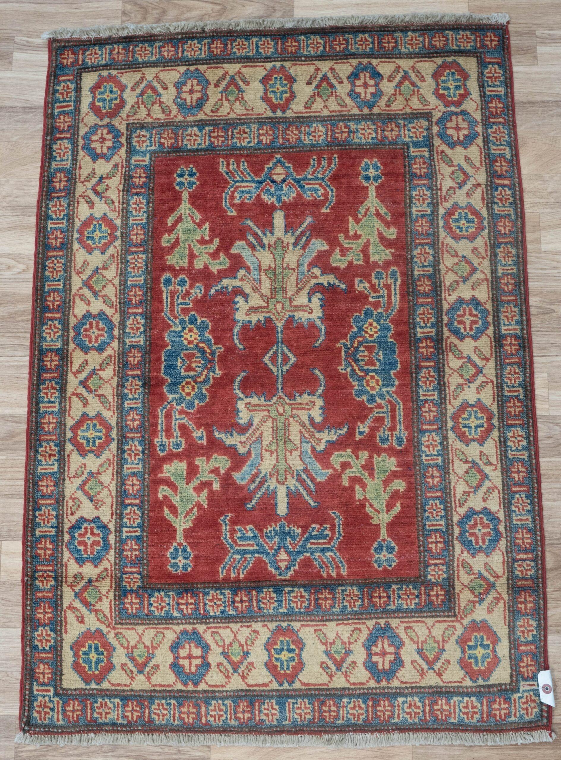 Kazak Wool Rug 3.9x2.8 View 1
