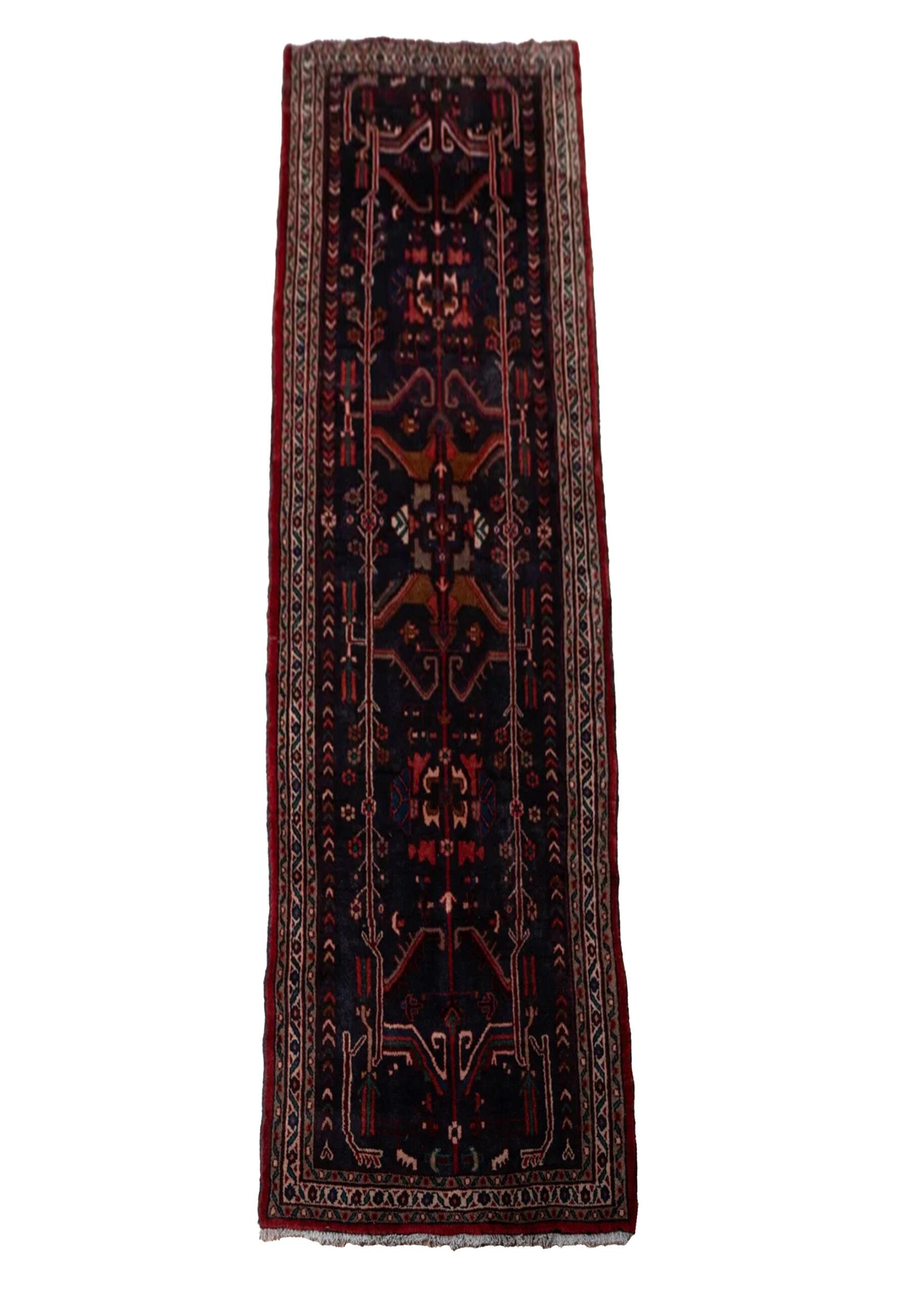 Hamadan Wool Rug 3.5 x 9.7