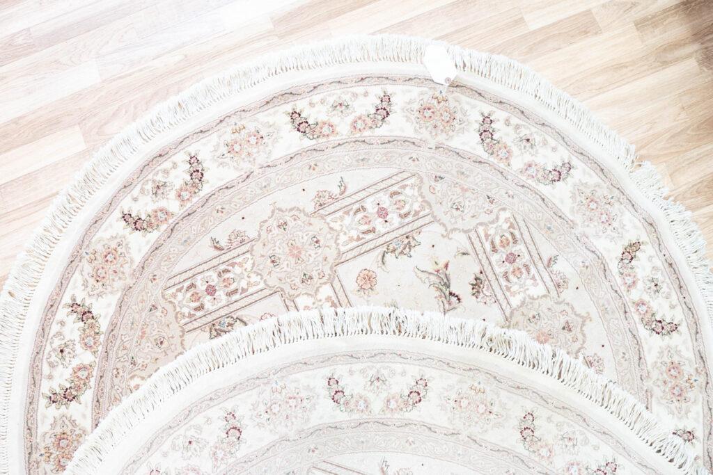 Tabriz Wool Silk Rug 5'x5' View 3